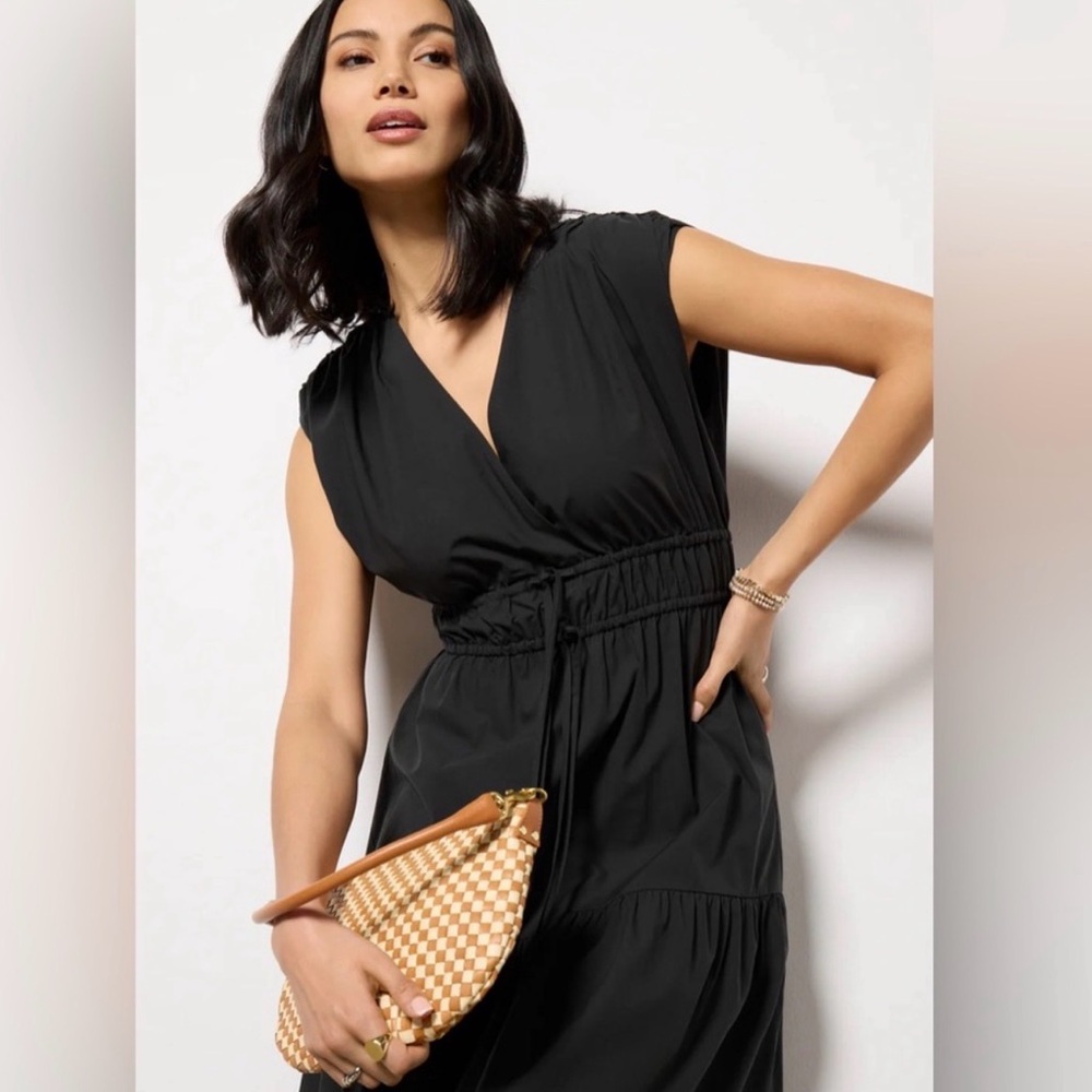 NWT $268 Rails Lucia Eyelet Midi Dress Size XS Black Eco - Picture 4 of 16